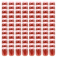 Jampotten Met Met Rode Deksels 230 Ml Glas