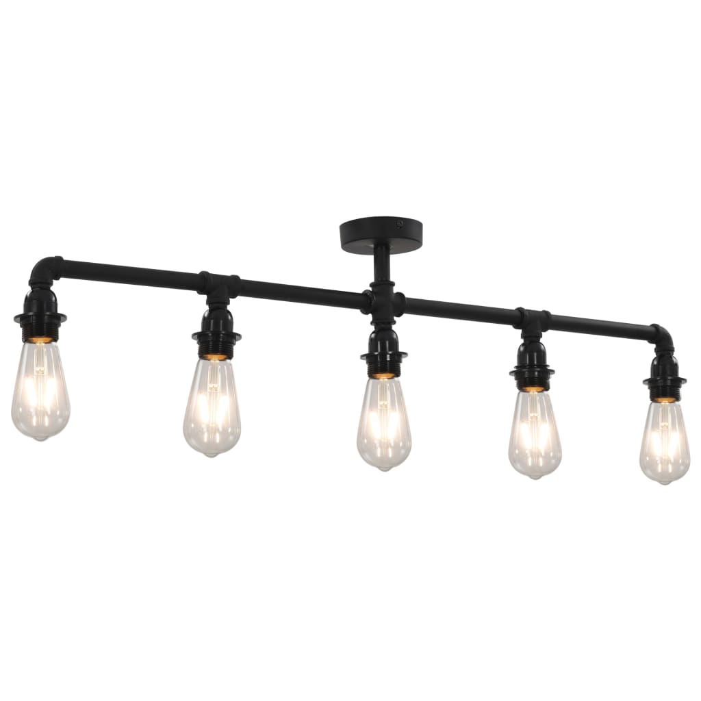 Plafondlamp 5Xe27 Zwart