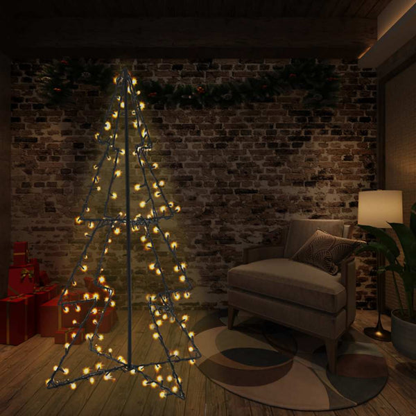 Kegelkerstboom 240 Led's Binnen En Buiten 118X150 Cm Warmwit