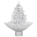 Kerstboom Sneeuwend Met Paraplubasis 75 Cm Wit