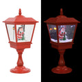 Sokkellamp Met Kerstman Led 64 Cm Zwart En Rood