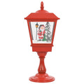 Sokkellamp Met Kerstman Led 64 Cm Zwart En Rood