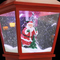 Sokkellamp Met Kerstman Led 64 Cm Zwart En Rood