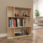 Boekenkast 80X24X96 Cm Bewerkt Hout Artisanaal Eikenkleur