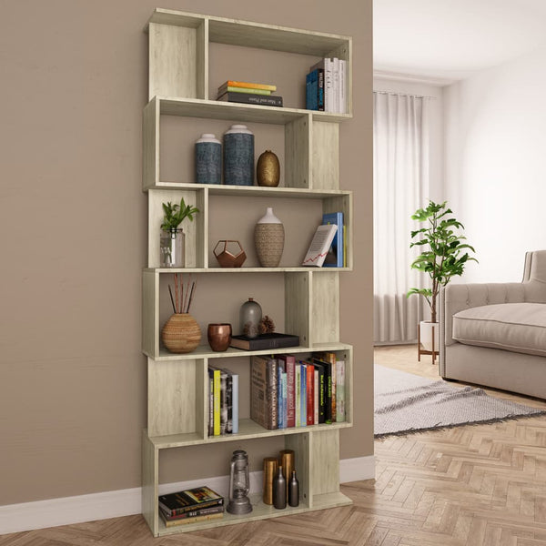 Boekenkast/Kamerscherm 80X24X192 Cm Bewerkt Hout
