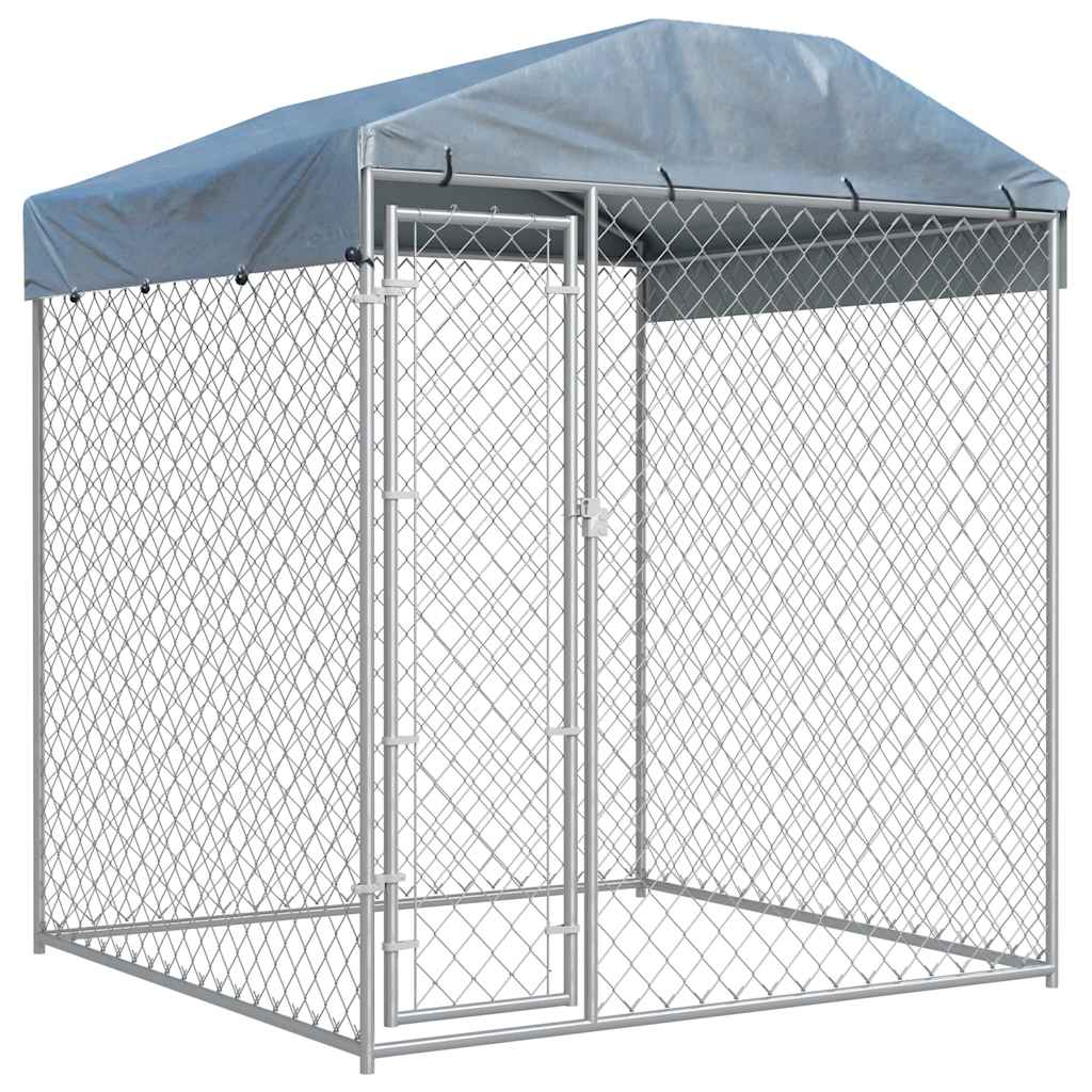 Hondenkennel Voor Buiten Met Dak 382X192X225 M