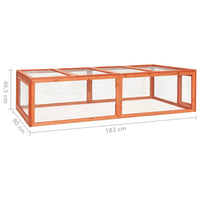Konijnenhok 183X90X46,5 Cm Massief Vurenhout
