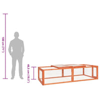Konijnenhok 183X90X46,5 Cm Massief Vurenhout