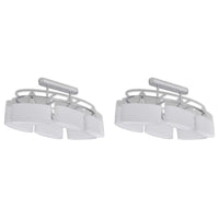 Plafondlamp Met Ellipsvormige Glazen Kappen 2 St E14
