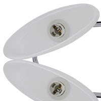 Plafondlamp Met Ellipsvormige Glazen Kappen 2 St E14