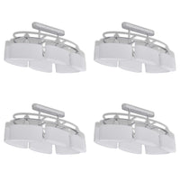 Plafondlamp Met Ellipsvormige Glazen Kappen 4 St E14