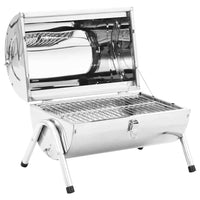 Tafelbarbecue Houtskool Dubbele Roosters Roestvrij Staal