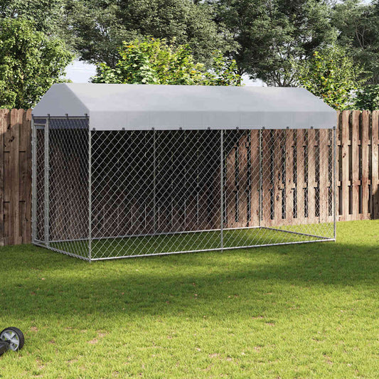 Hondenkennel Voor Buiten Met Dak 382X192X225 M