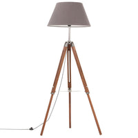 Vloerlamp Driepoot 141 Cm Massief Teakhout Honing