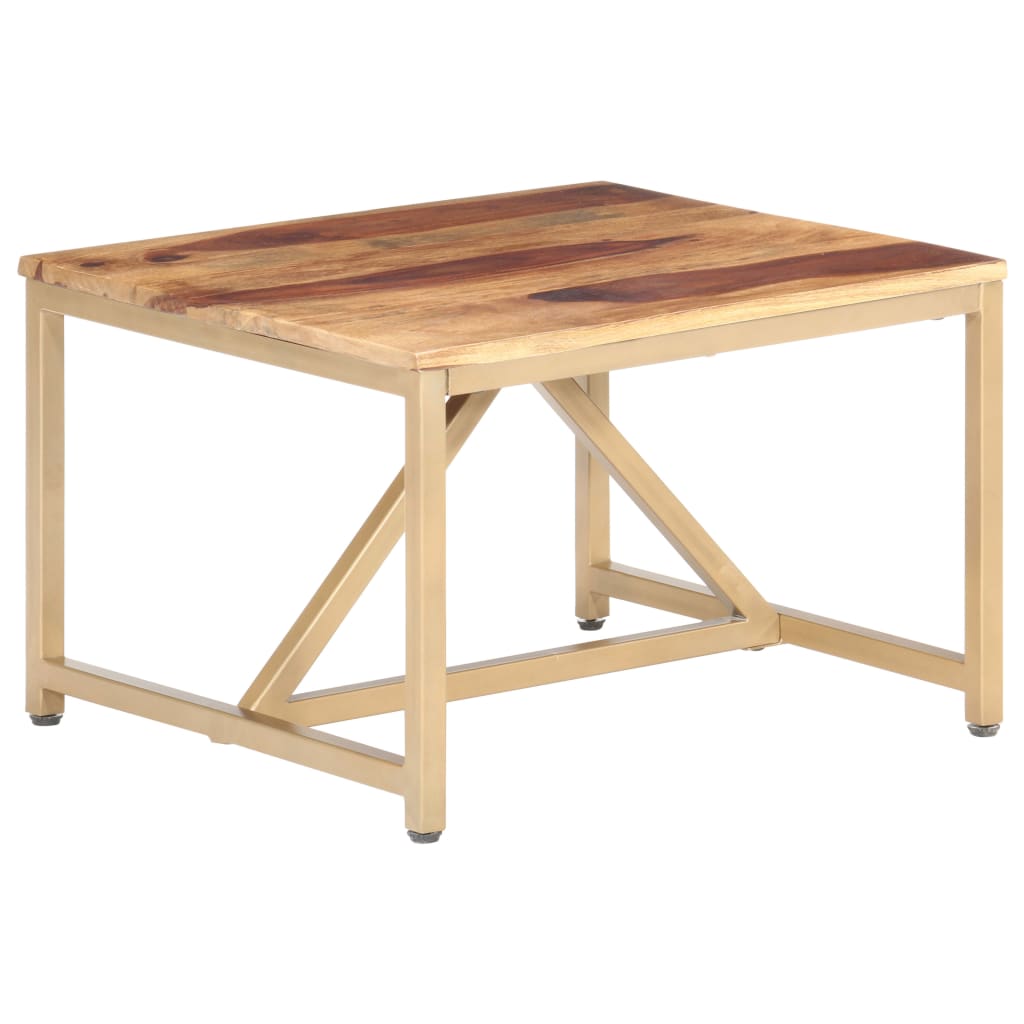 Bijzettafel 60X60X40 Cm Massief Hout