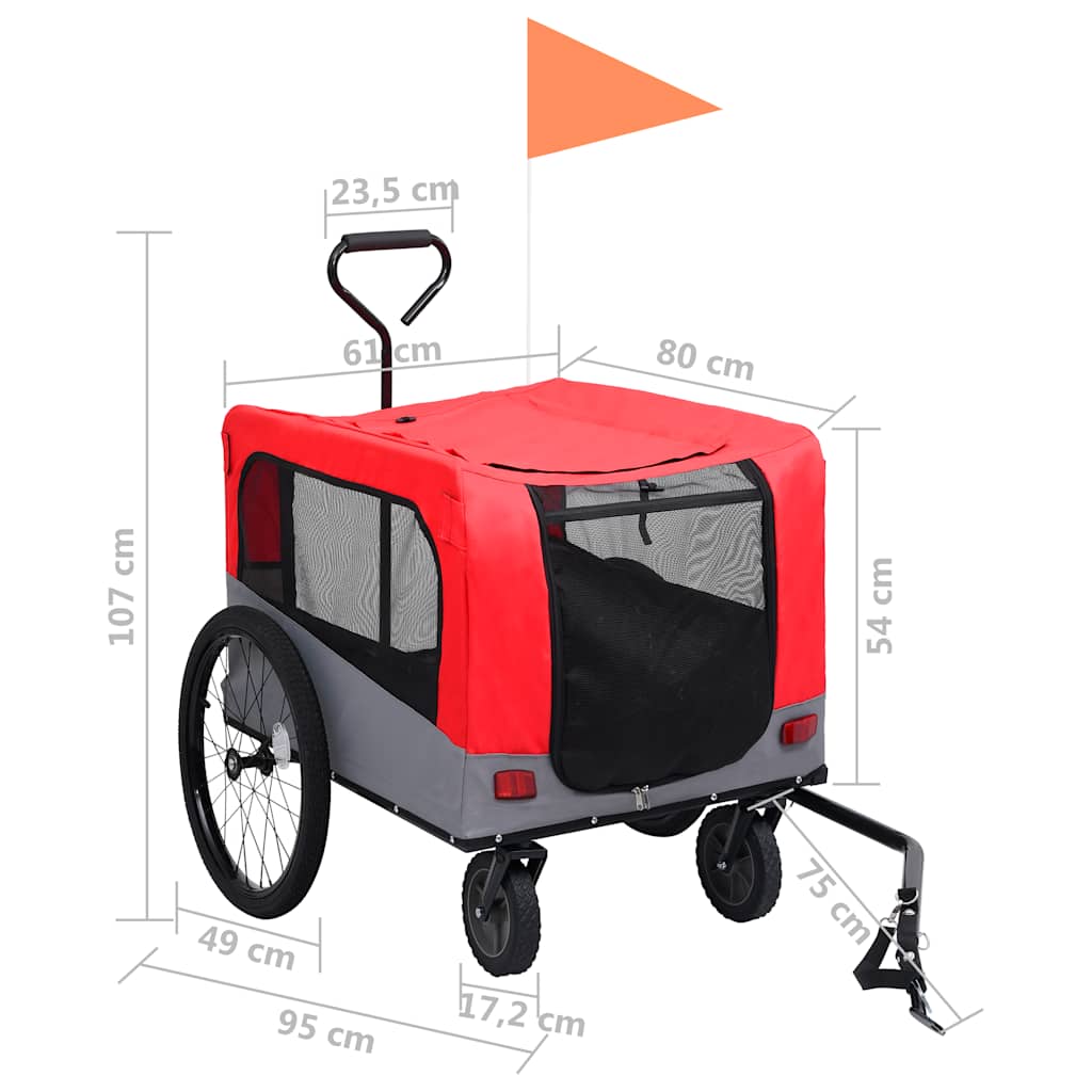 Fietstrailer En Hondenwagen 2-In-1
