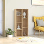 Boekenkast 50X25X104 Cm Bewerkt Hout Kleurig