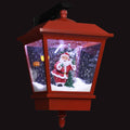 Kerstwandlamp Met Led-Lampjes En Kerstman 40X27X45 Cm Rood Zwart En Rood