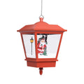 Kersthanglamp Met Led-Lamp En Kerstman 27X27X45 Cm Rood Zwart En Rood
