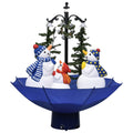 Kerstboom Sneeuwend Met Paraplubasis 75 Cm Pvc Blauw Zwart En Rood