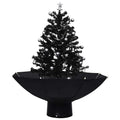 Kerstboom Sneeuwend Met Paraplubasis 75 Cm Pvc Zwart