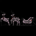 Kerstdecoratie Rendieren En Slee 60 Led's Kleurig