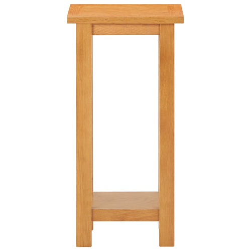 Bijzettafel 27X24X55 Cm Massief Eikenhout