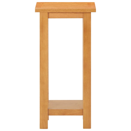 Bijzettafel 27X24X55 Cm Massief Eikenhout
