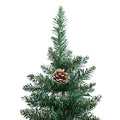 Kerstboom Met Echt Hout En Sneeuw Smal 210 Cm Groen