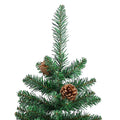 Kerstboom Met Echt Hout En Sneeuw Smal 210 Cm Groen