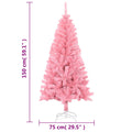 Kunstkerstboom Met Standaard 150 Cm Pvc Roze