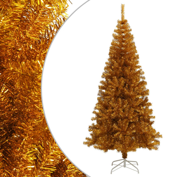 Kunstkerstboom Met Standaard 150 Cm Pet Kleurig Goud