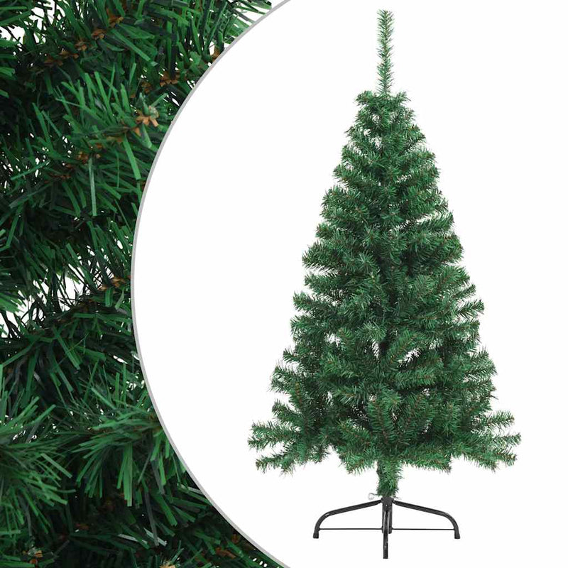Kunstkerstboom Met Standaard Half 150 Cm Pvc Groen