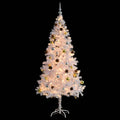 Kunstkerstboom Met Verlichting En Kerstballen 180 Cm Wit