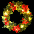 Kerstkrans Met Led Lampjes 60 Cm Pvc Groen