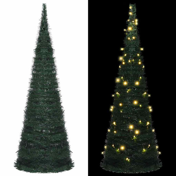 Kunstkerstboom Met Verlichting Pop-Up 150 Cm Groen