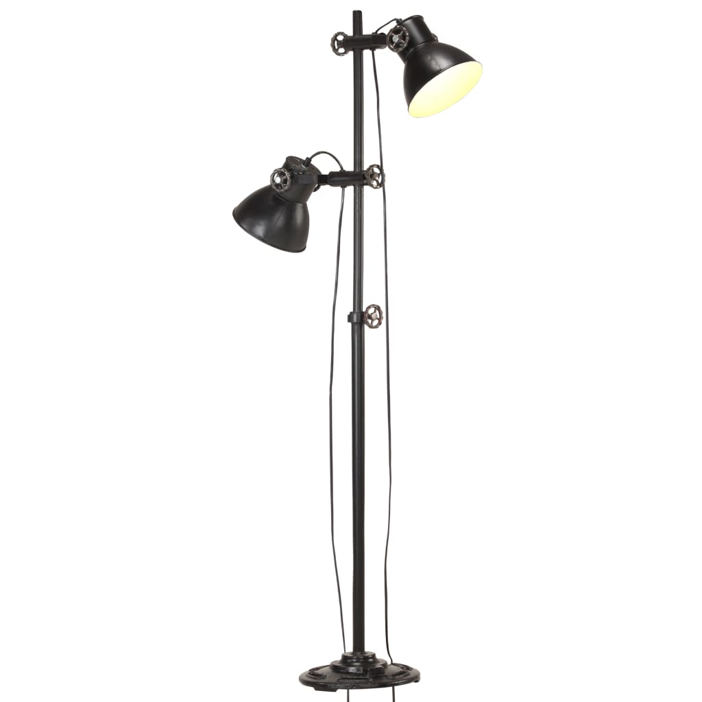 Vloerlamp Met 2 Lampenkappen E27 Gietijzer
