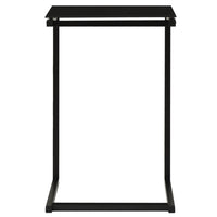 Bijzettafel 40X40X60 Cm Gehard Glas Zwart