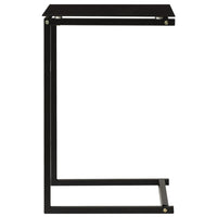 Bijzettafel 40X40X60 Cm Gehard Glas Zwart