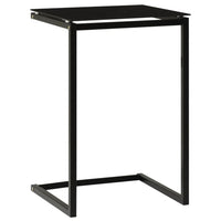 Bijzettafel 40X40X60 Cm Gehard Glas Zwart