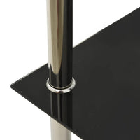 Bijzettafel 2-Laags 38X38X50 Cm Gehard Glas
