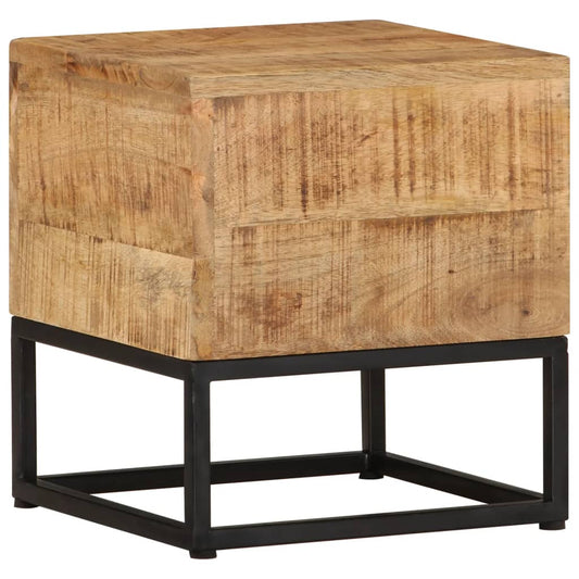 Bijzettafel 30X30X33 Cm Ruw Mangohout