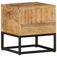Bijzettafel 30X30X33 Cm Ruw Mangohout