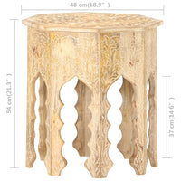 Bijzettafel Ø48 Cm Massief Mangohout