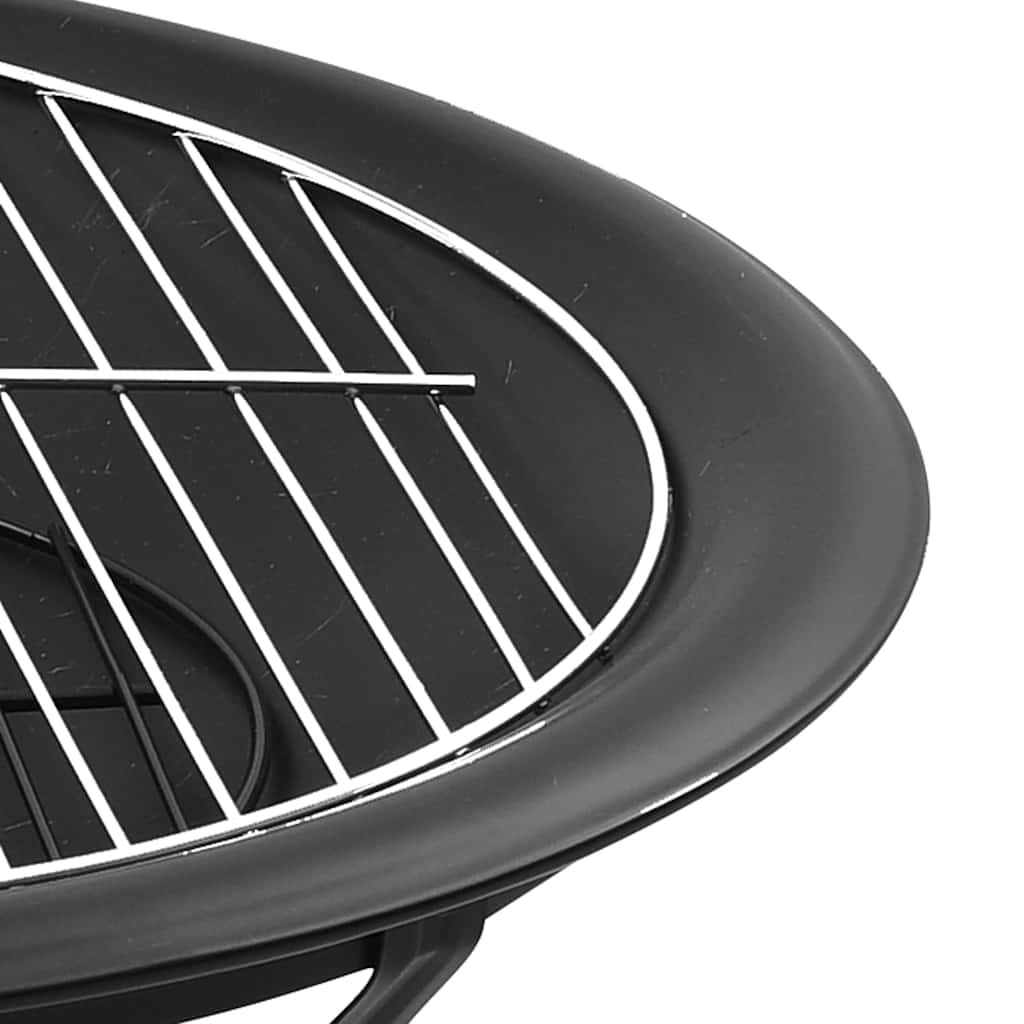 Vuurschaal En Barbecue 2-In-1 Met Pook 56X56X49 Cm Staal