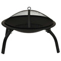 Vuurschaal En Barbecue 2-In-1 Met Pook 56X56X49 Cm Staal