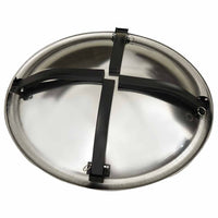 Vuurschaal En Barbecue 2-In-1 Met Pook 56X56X49 Cm Rvs