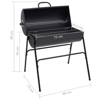 Barbecuevat Met 2 Kookroosters 80X95X90 Cm Staal Zwart