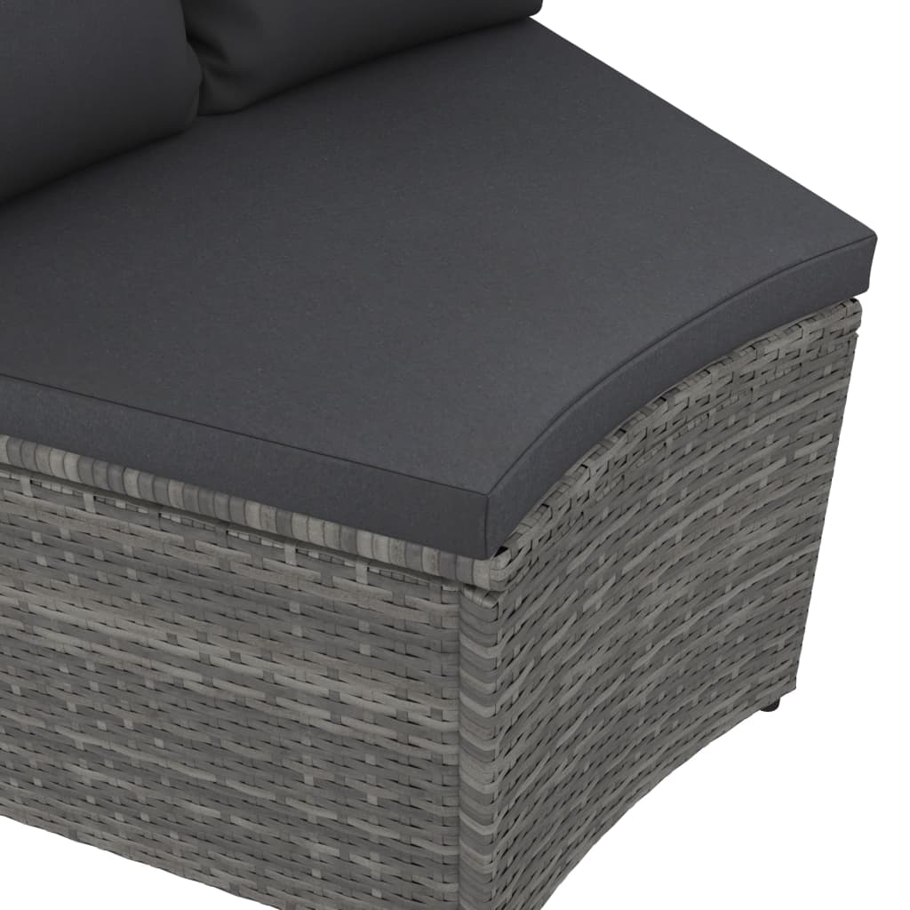 9-Delige Loungeset Met Kussens Poly Rattan