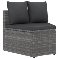 5-Delige Loungeset Met Kussens Poly Rattan